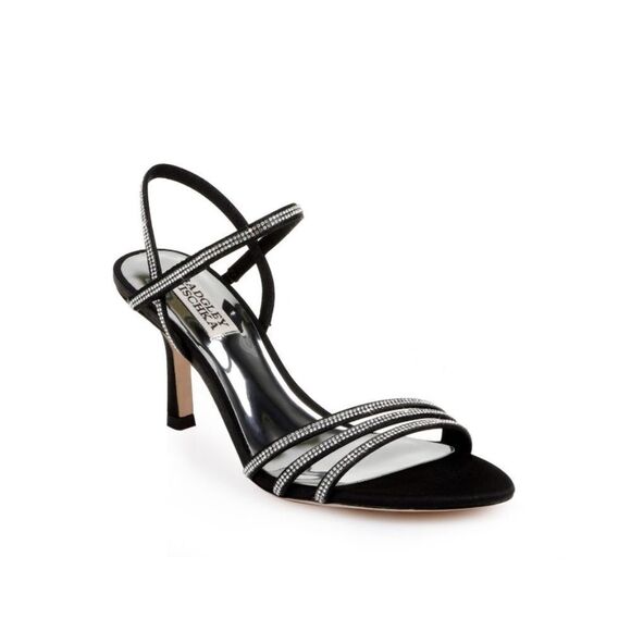 BADGLEY MISCHKA Dessa Stiletto Black Heels Size 8.5 - Picture 1 of 13